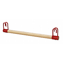 Schmale Trapezstange Holz 75cm mit Haken