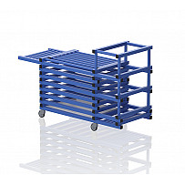 Kunststoff Trolley, mit Deckel, 184x69x111 cm