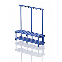 Garderoben-Sitzbank Kunststoff JUNIOR, einseitig (B x H x T) 200 x 140 x 45 cm