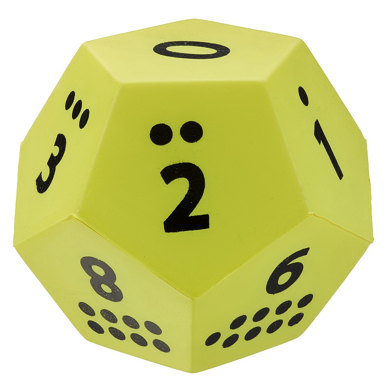 Foam Numbered Dice (numerals 1-12) - TCR20609