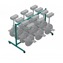 Transportwagen für 12 Einräder 