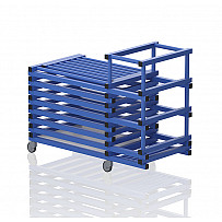 Kunststoff Trolley mit Deckel 144x69x111 cm