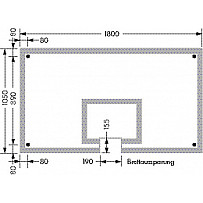 Basketball Zielbrett (ESG) 105x180cm